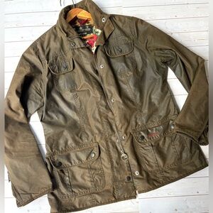 Barbour Beadnell wax jacket X Liberty lining